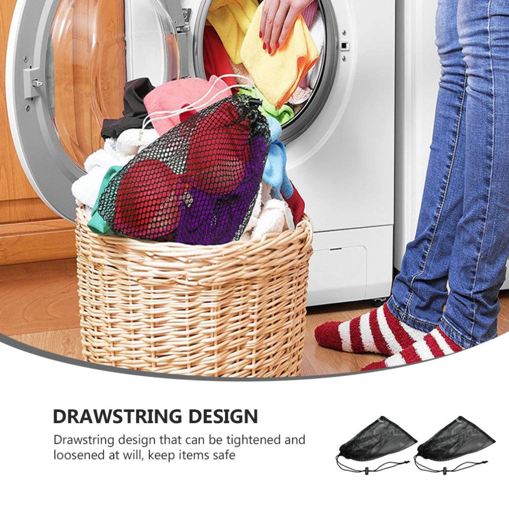 Cabilock Mesh Bag for Tennis Balls Storage Pouch Drawstring Portable for Travel