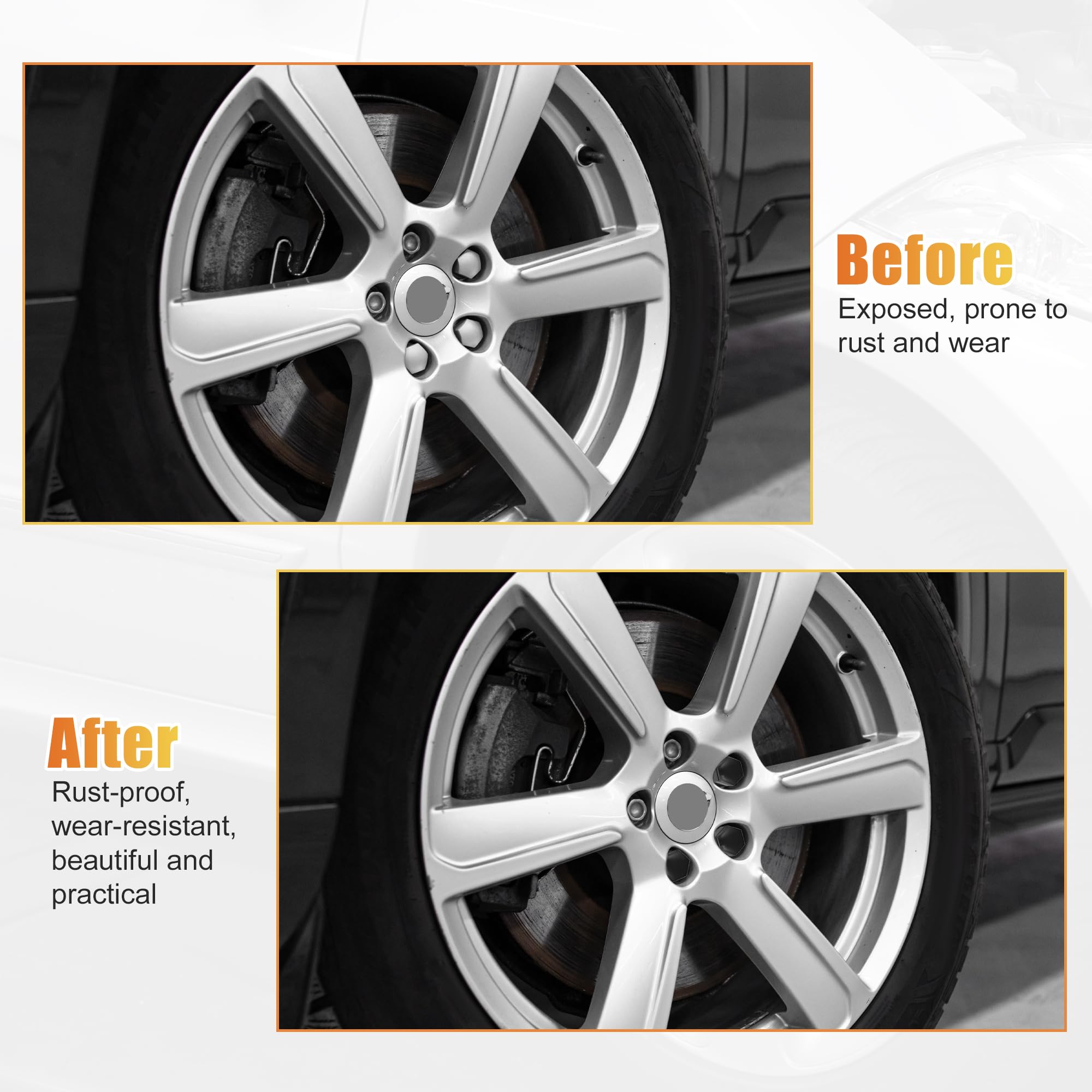 uxcell 20 copridadi per ruote Land Rover Range Rover 22 mm nero