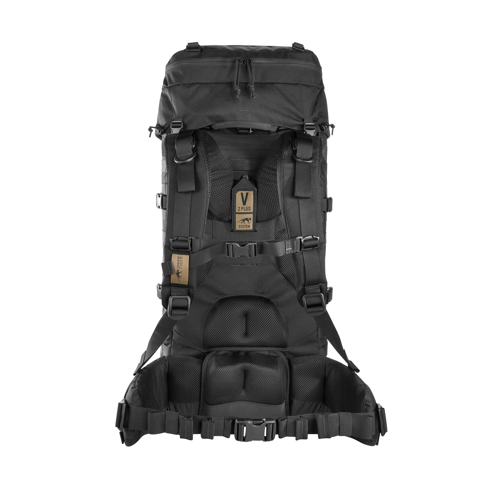 Tasmanian Tiger TT Base Pack 60 FO Modular erweiterbarer Einsatz-Rucksack 60L bis 75L Volumen mit großer Front-Öffnung; Ergonomischer Trekking-Rucksack mit Molle-System