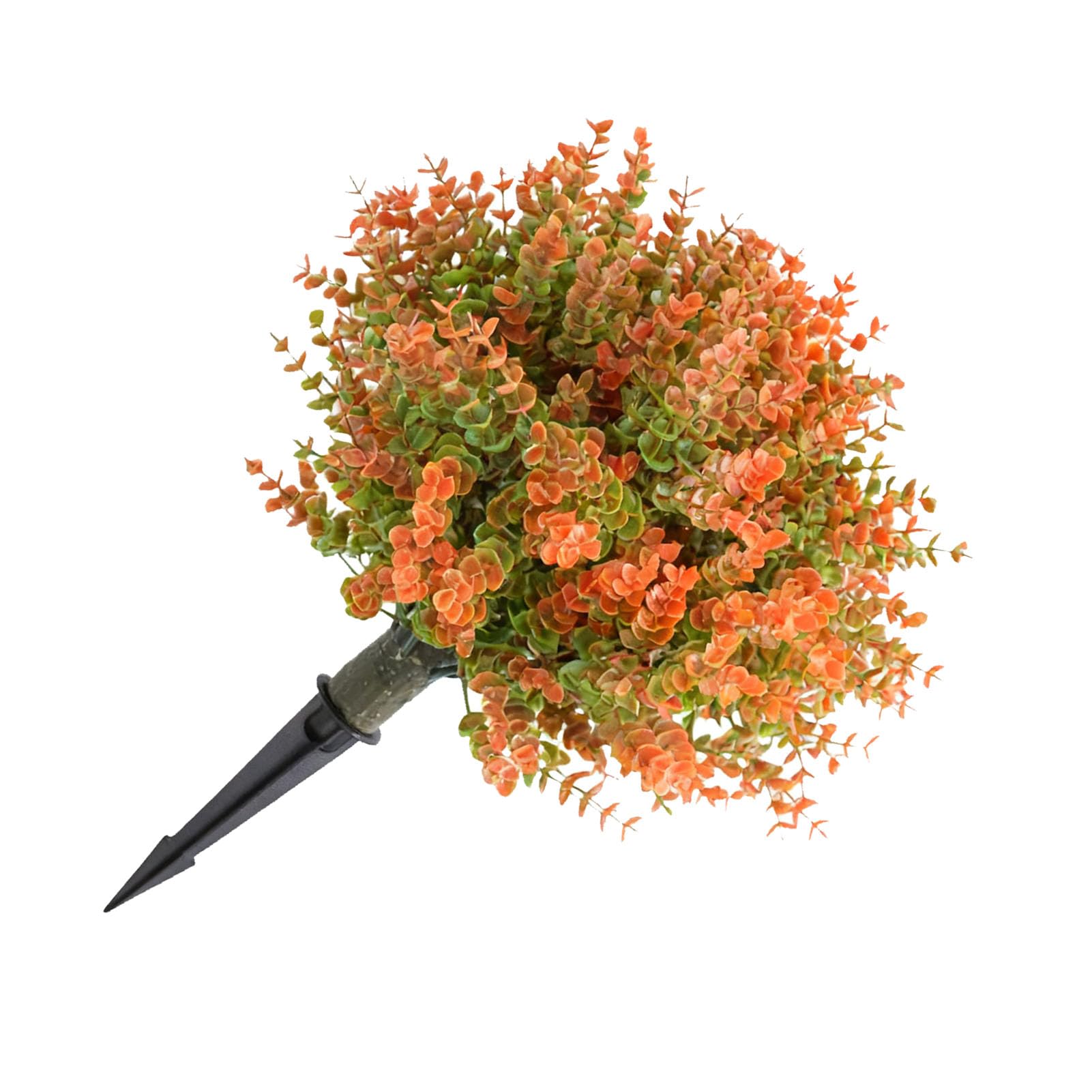 Topiary Eukaliptusowe Sztuczne Krzewy z Kolcami Żywe Pomarańczowe Liście do Dekoracji Ogrodu lub Patio 45 Cm 2 szt.