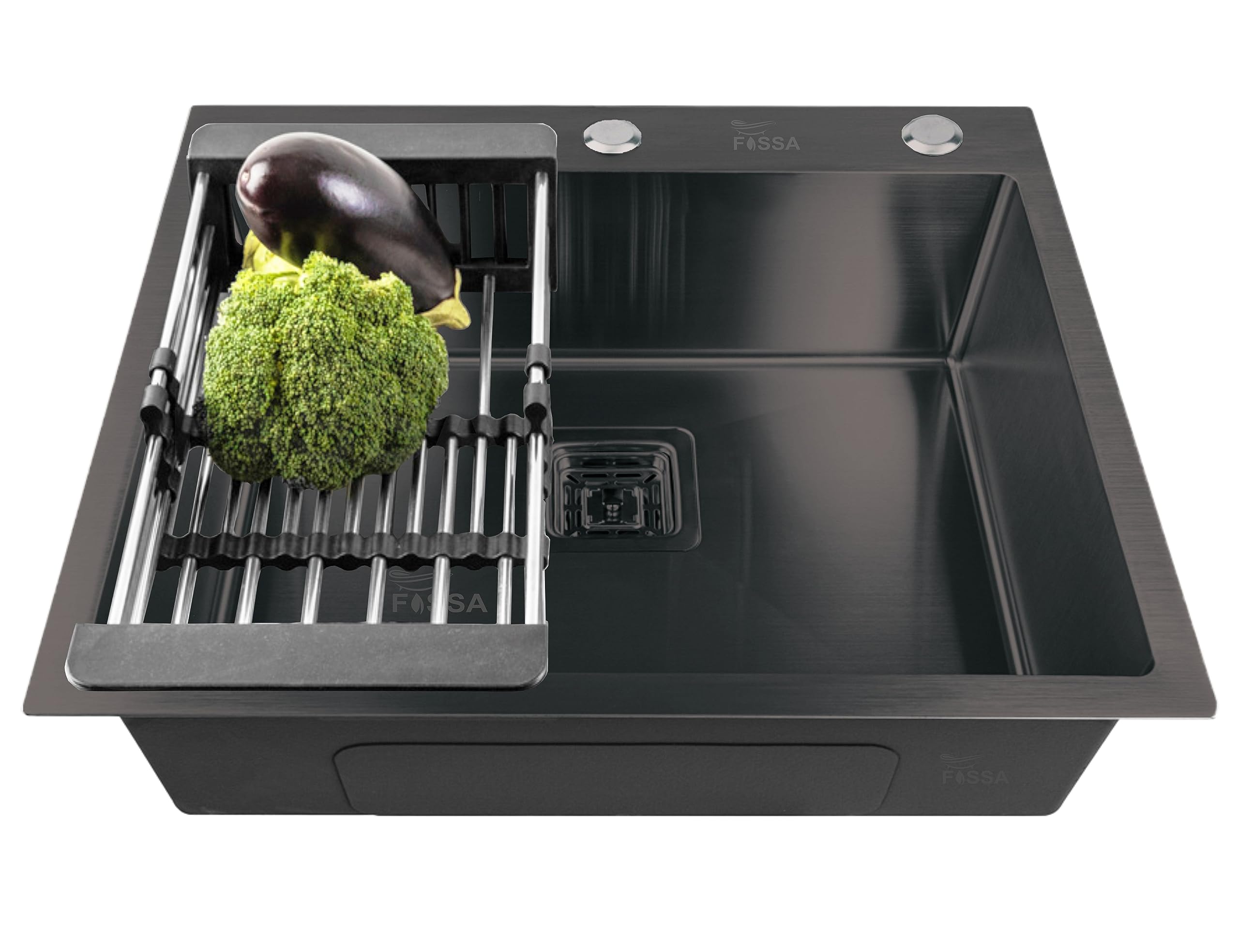 Fossa 24"x18"x10" inch Single Bowl With Tap Hole Premium Stainless Steel Handmade Kitchen Sink (Matte Finish) Black (B09ZYNLL3Z) Amazon Price History, Amazon Price Tracker
