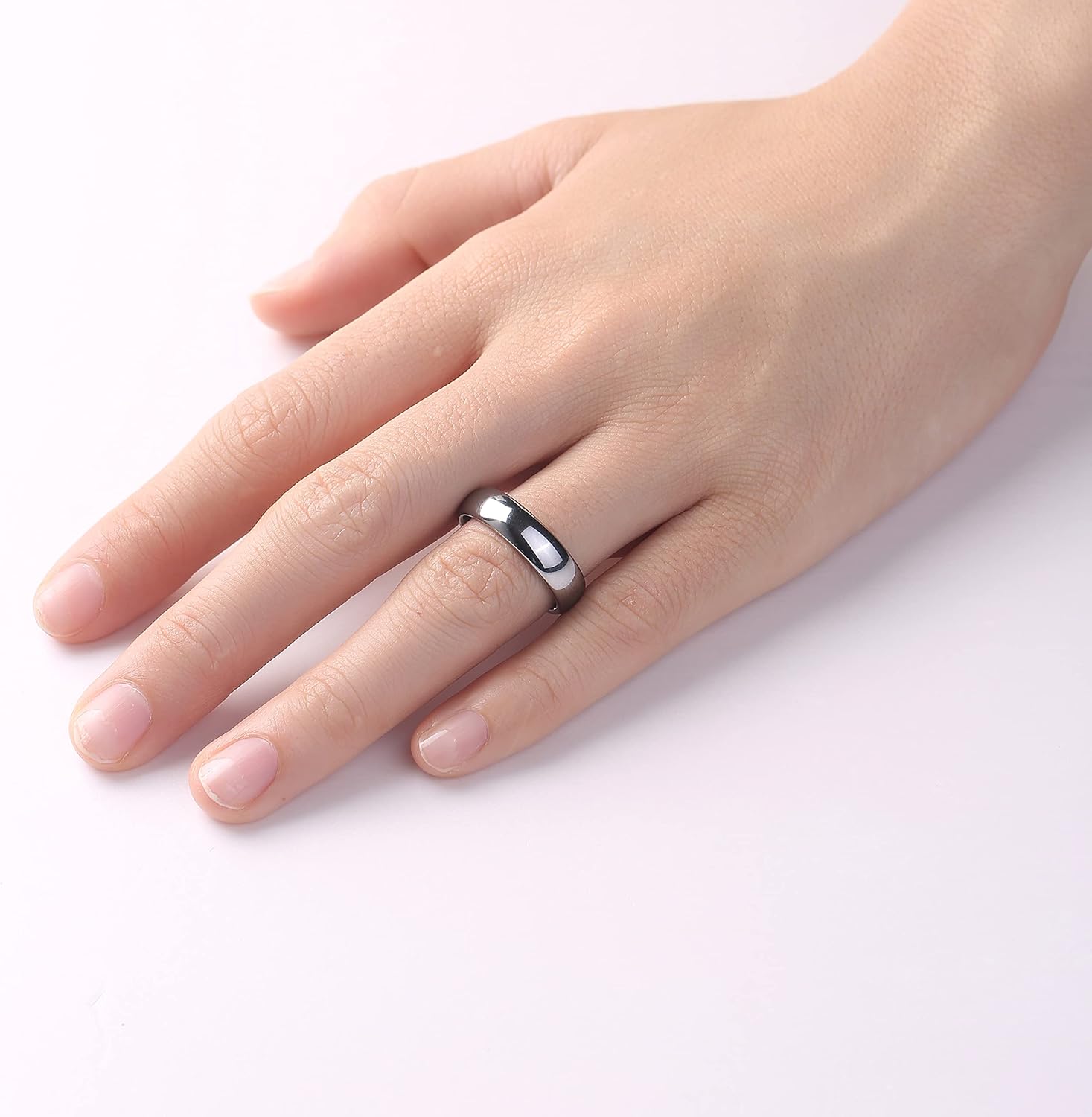 4mm 6mm 8mm 14K Gold Mens Women Tungsten Ring Domed Gold/Silver/Rose Gold Tungsten Wedding band Ring for Men Women Comfort Fit - Image 5