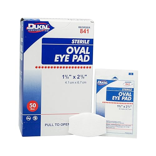 Dukal 841 Oval Eye Cotton Pads 1 5/8 in. x 2 5/8. in. (Box of 50)