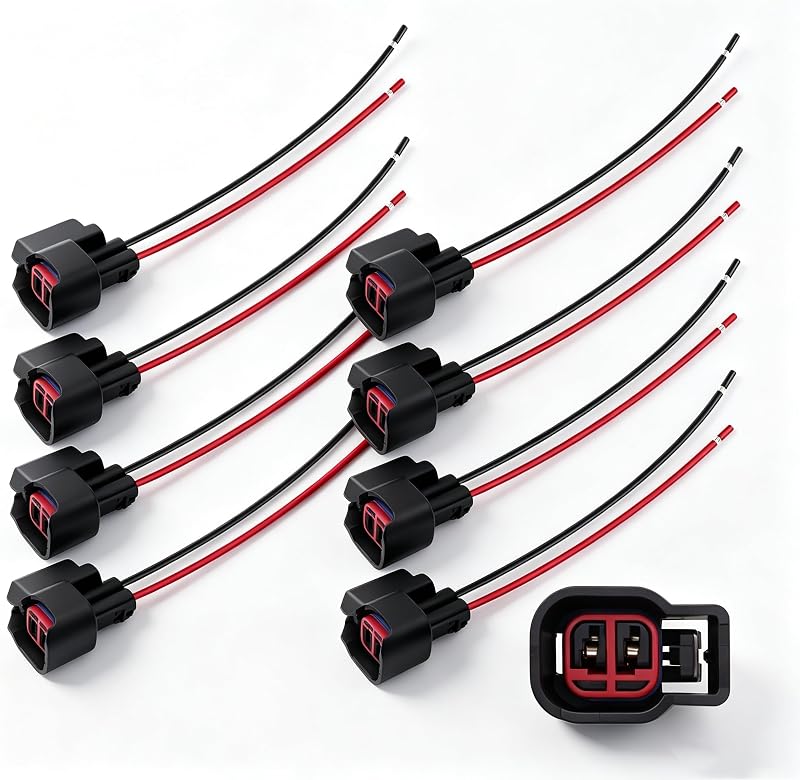 Chicote de conectores dos injetores de combustível HiSport EV6 S824 para Ford – 8 unidades