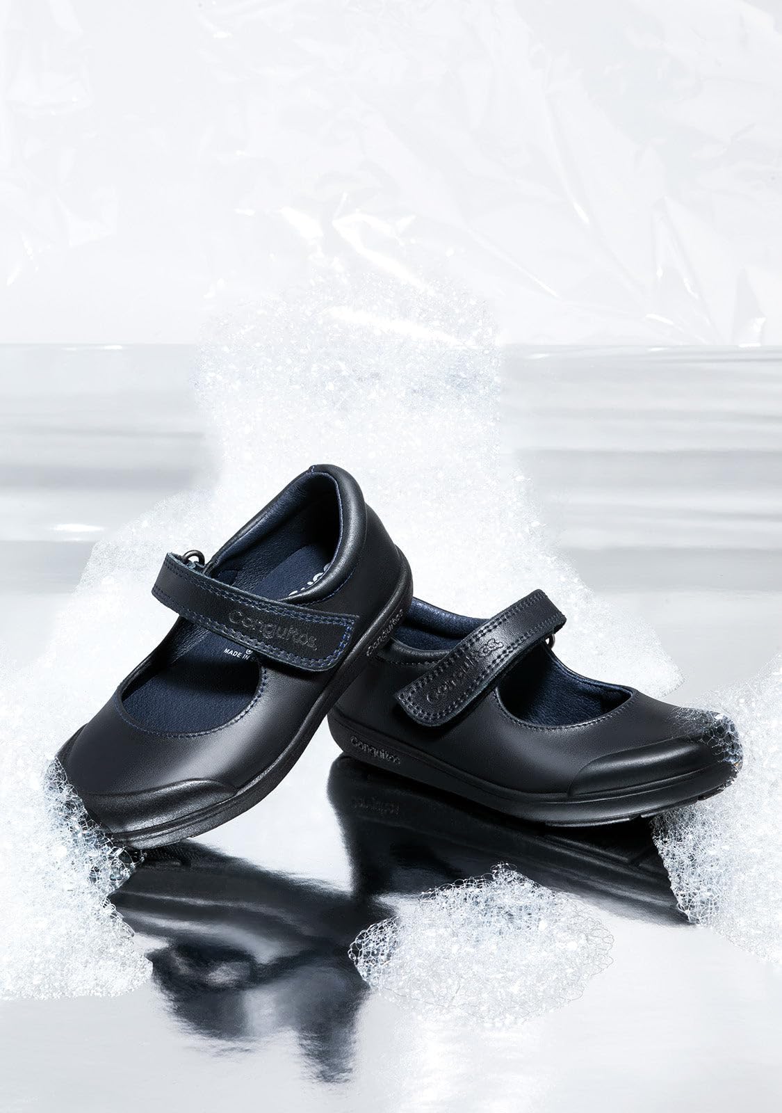Conguitos - Colegiales Piel Lavable De Niña para Niña (Azul/Talla 34)