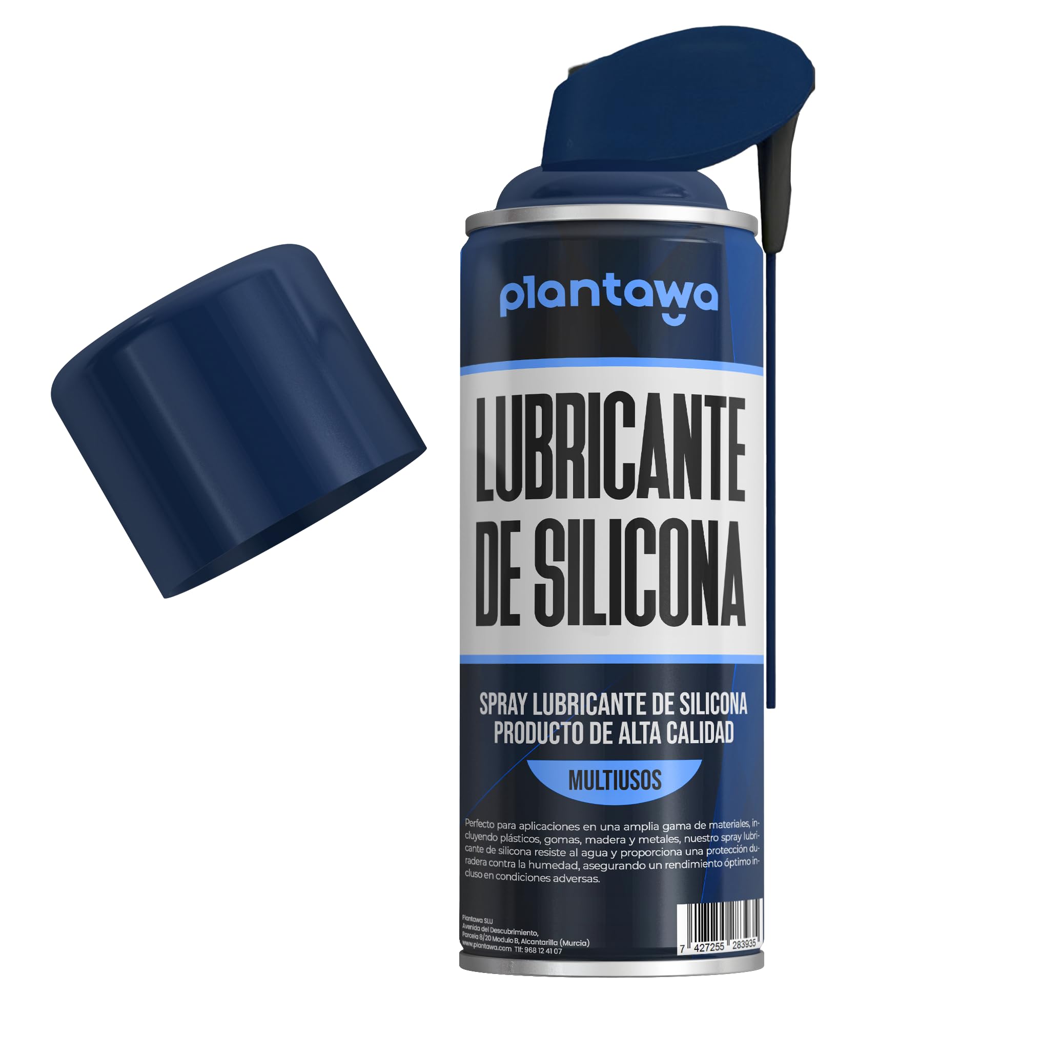 Plantawa Spray silicone 400 ml | Silicone spray multiuso. Adatto per gomma, metalli, plastica, legno. Ideale per cinture, cuscinetti, mirini, gomme per porte.