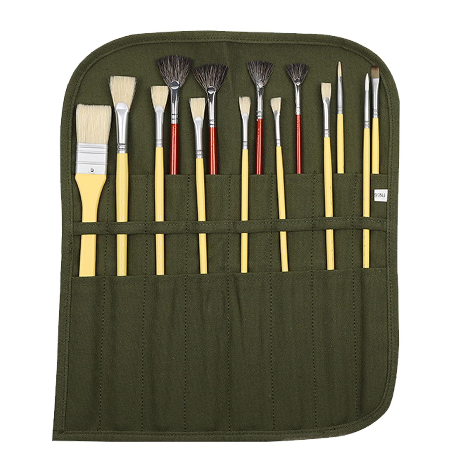 GNAUMORE Estuche Para Pinceles,Bolsa Pinceles Estuche,Pintura Estuche Pinceles,16 Ranuras Estuche Para Pinceles,Lápices Arte Funda Para Pinceles,Estuche Funda para Pinceles Artisticos,Pinceles Bolsa