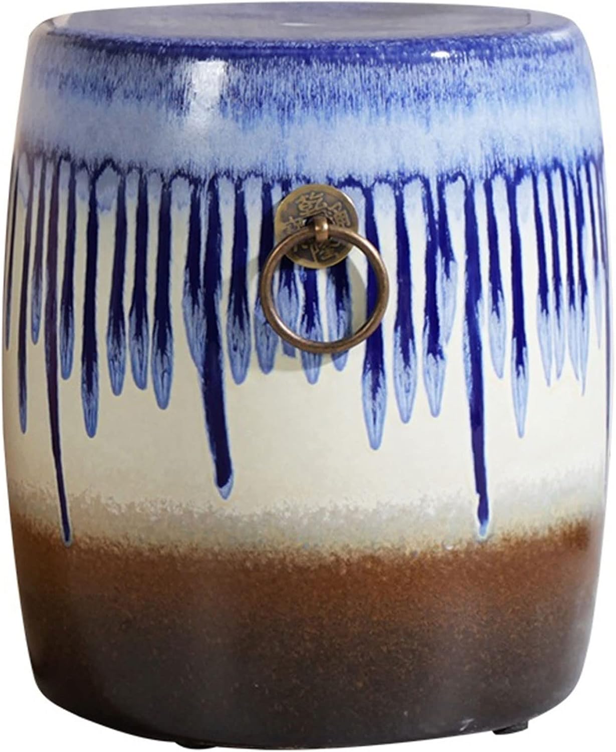 Decorative Garden stools, Ceramic Stool, Glazed Living Room Decorative Shoe Changing Stool for Living Room, Balcony, Garden, Etc.(C)