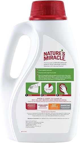 Miniatura 2 de Nature's Miracle Destructor de orina de perros, fórmula enzimática de orina, con vertido, 32onzas (P-96999)