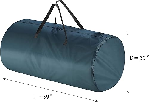 Miniatura 7 de Tiny Tim Totes Bolsa de almacenamiento para árbol de Navidad, lona redonda de alta calidad, se adapta a árboles de hasta 12 pies, color rojo