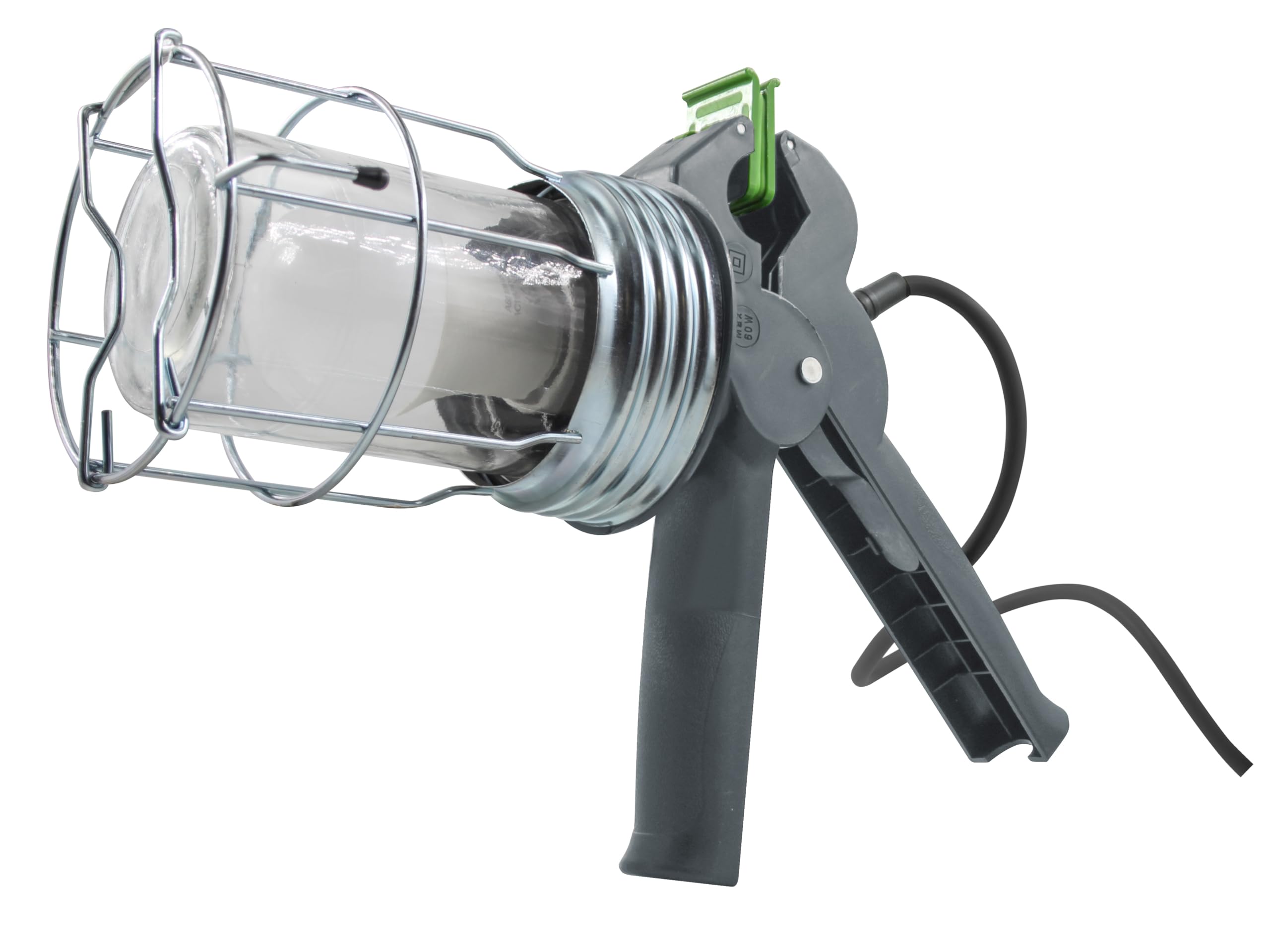 Lighthouse Heavy-Duty LED Grip Lamp 240V – 800 Lumens LED Inspection & Clamping Work Light with 50mm Clamp, Protective Wire Cage & 5m Cable for Construction, Maintenance & Automotive Tasks