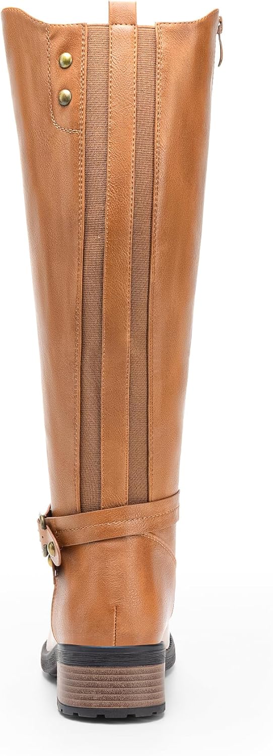 DREAM PAIRS Women's Knee High Boots, Buckle Riding Boots - Image 3