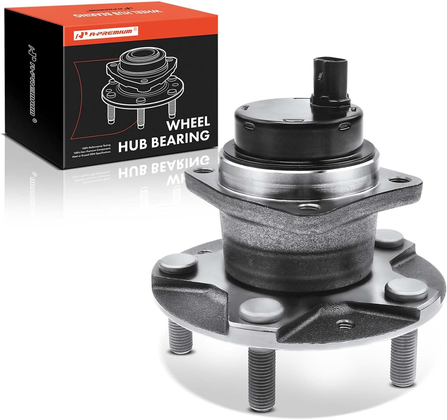A-Premium Front Wheel Bearing and Hub Assembly with ABS & 5-Lug Compatible with Mazda RX-8 2004-2011