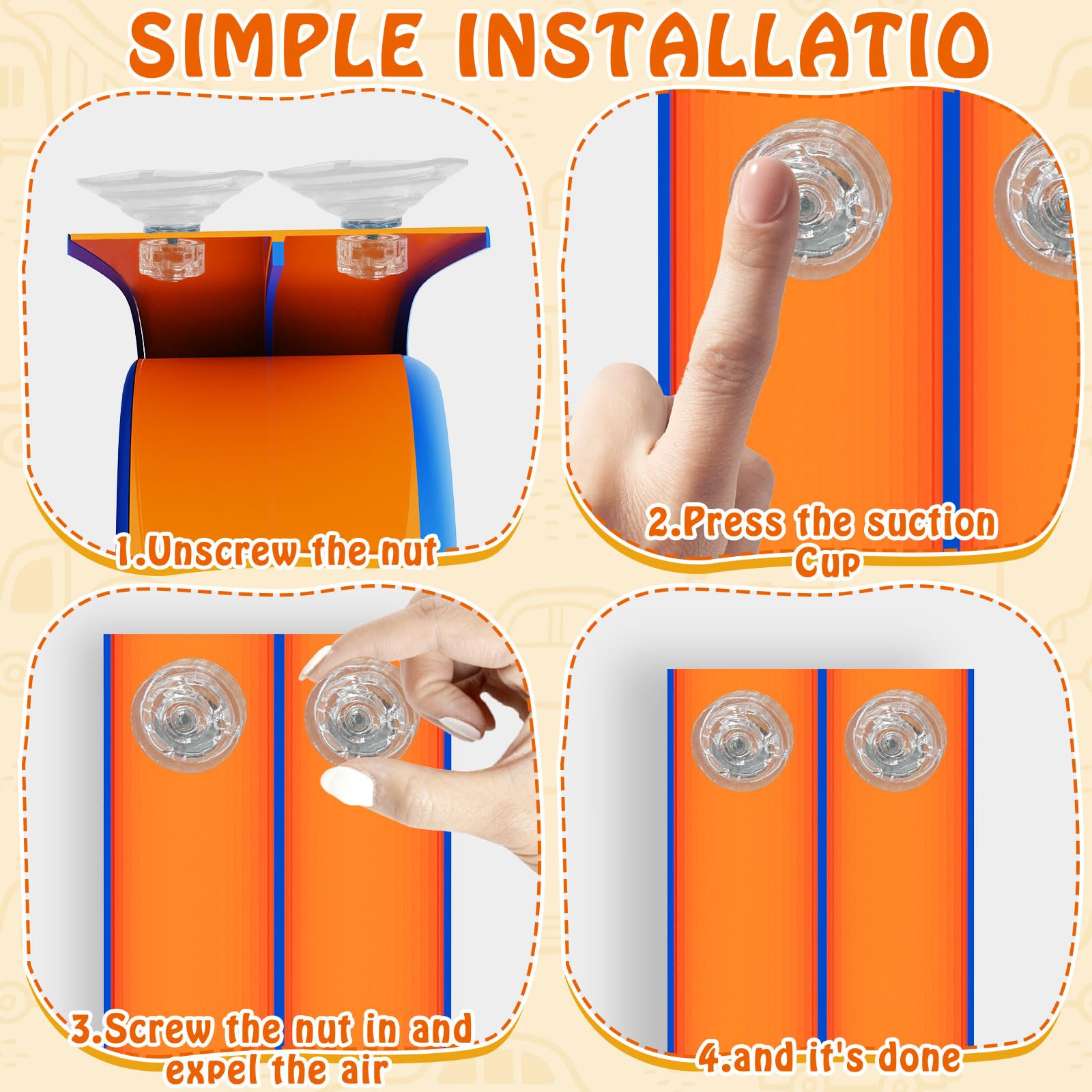 Pista de carreras flexible de 15 pies para niños, juego de iniciación de pista de carreras portátil con ventosas, se enrolla fácilmente, compatible con autos fundidos a presión 1/64, regalo de 7