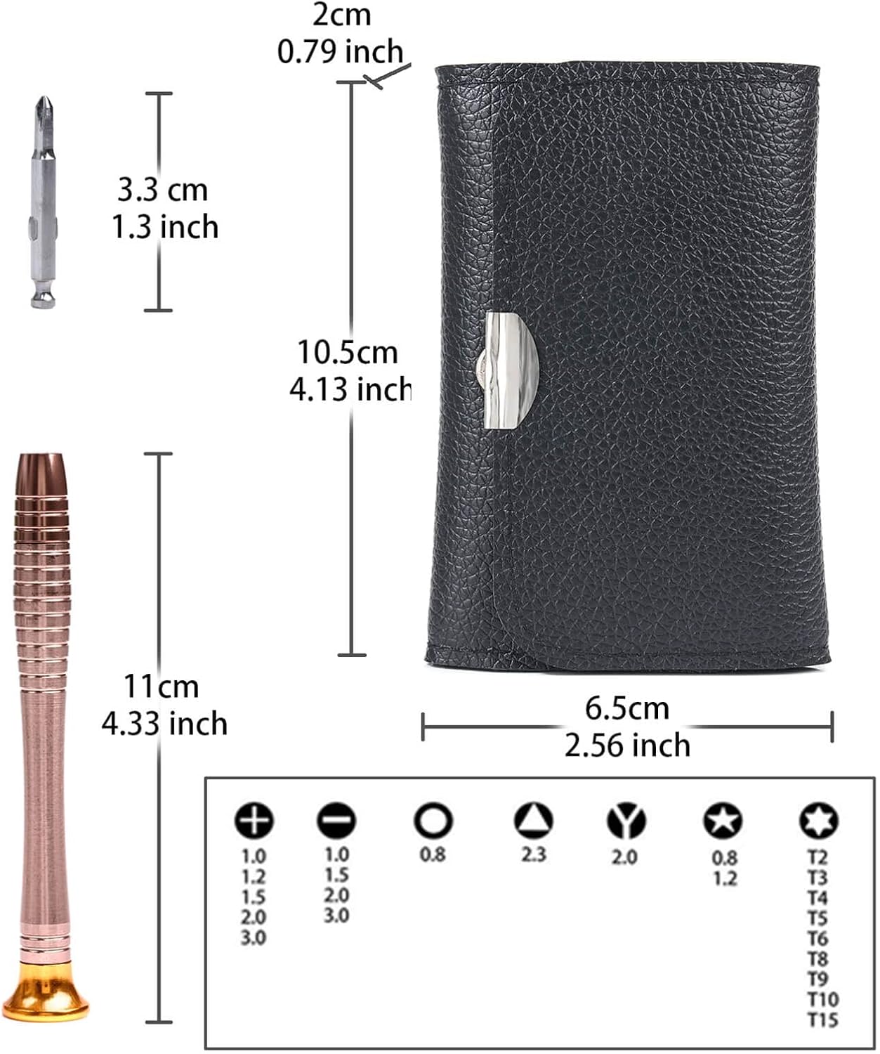 25 in 1 Precision Screwdriver Set – Philips Torx Flat Mini Screwdriver Kit for PC/Glasses/Mobile Phone/Laptop/Watch/RC Quadcopter Drone/MacBook/Tablet/iPad with Leather Case by Fabcell