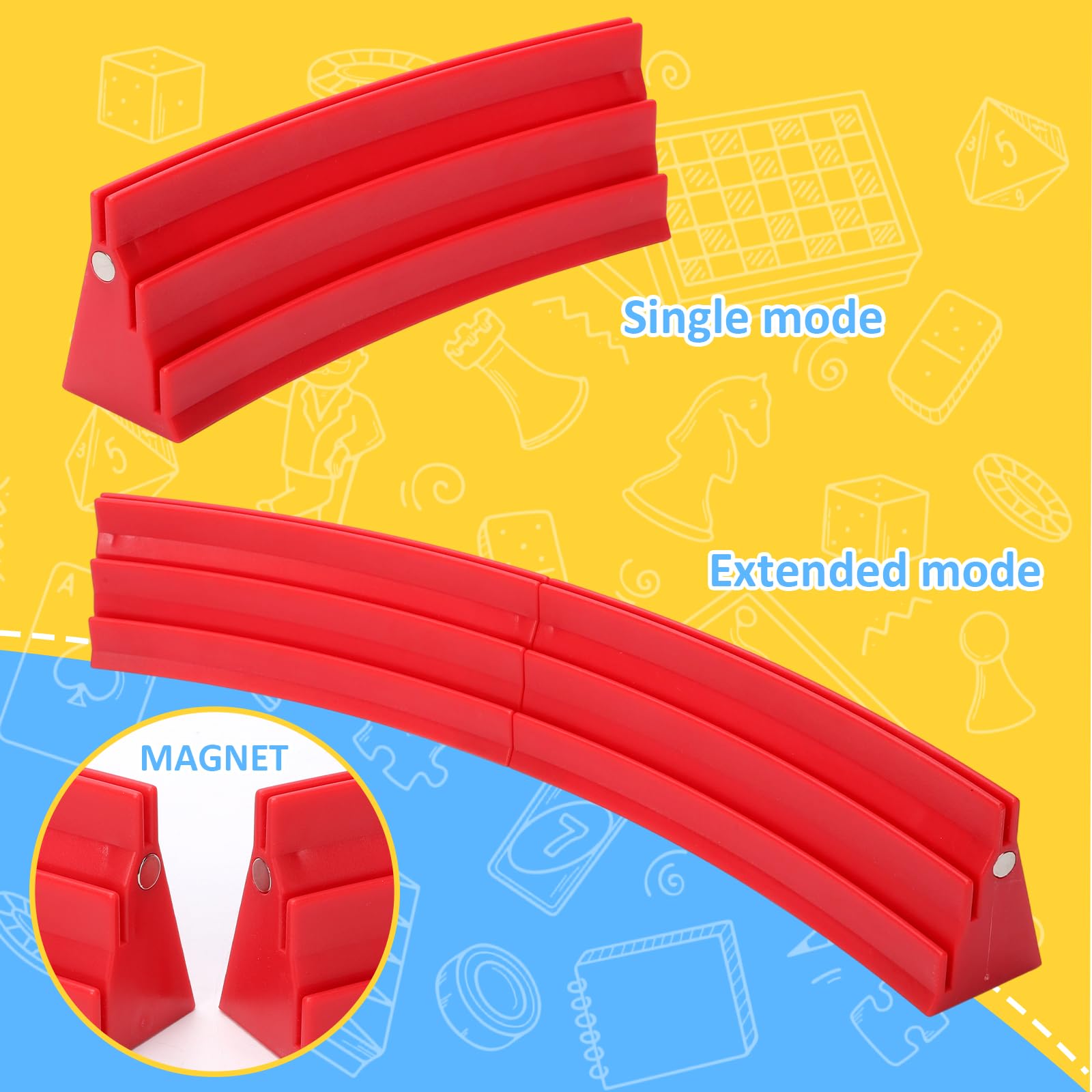 Erweiterbarer Kartenhalter aus Kunststoff, 8 Stück – Upgradeable Design für Senioren, Arthritis, kleine Hände, kompatibel mit UNO, Poker und allen Kartenspielen