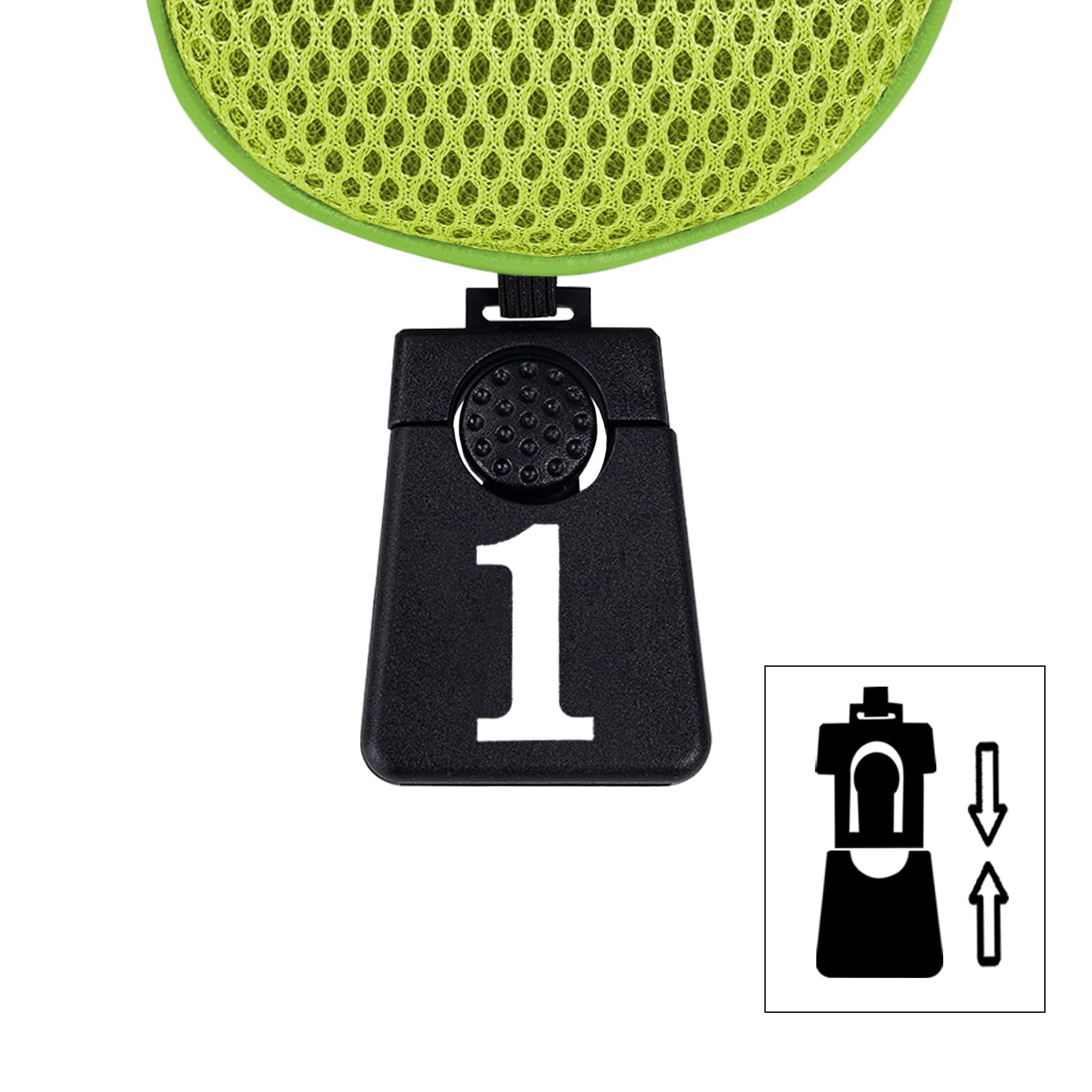 Andux Golf Schlägerkopfhüllen für Driver, 460 cc, Langer Hals Grün