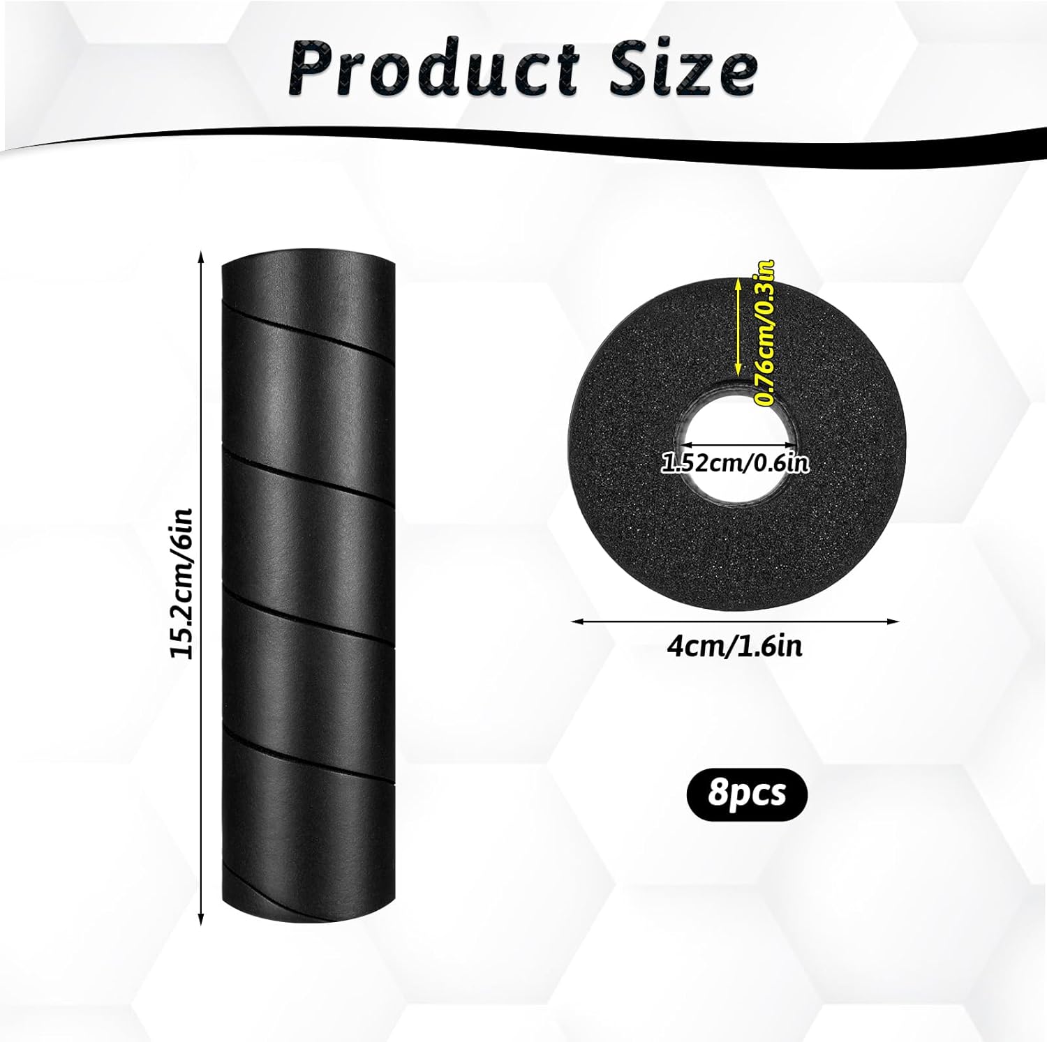 8 Pcs Bed Frame Toe Protectors, Furniture Leg Toe Cover Spliceable Soft & Flexible EVA Furniture Corner Guards Toes Bumpers, Keep Your Toes from Hard Furnitures Legs, No Adhesive or Glue (6", Black)