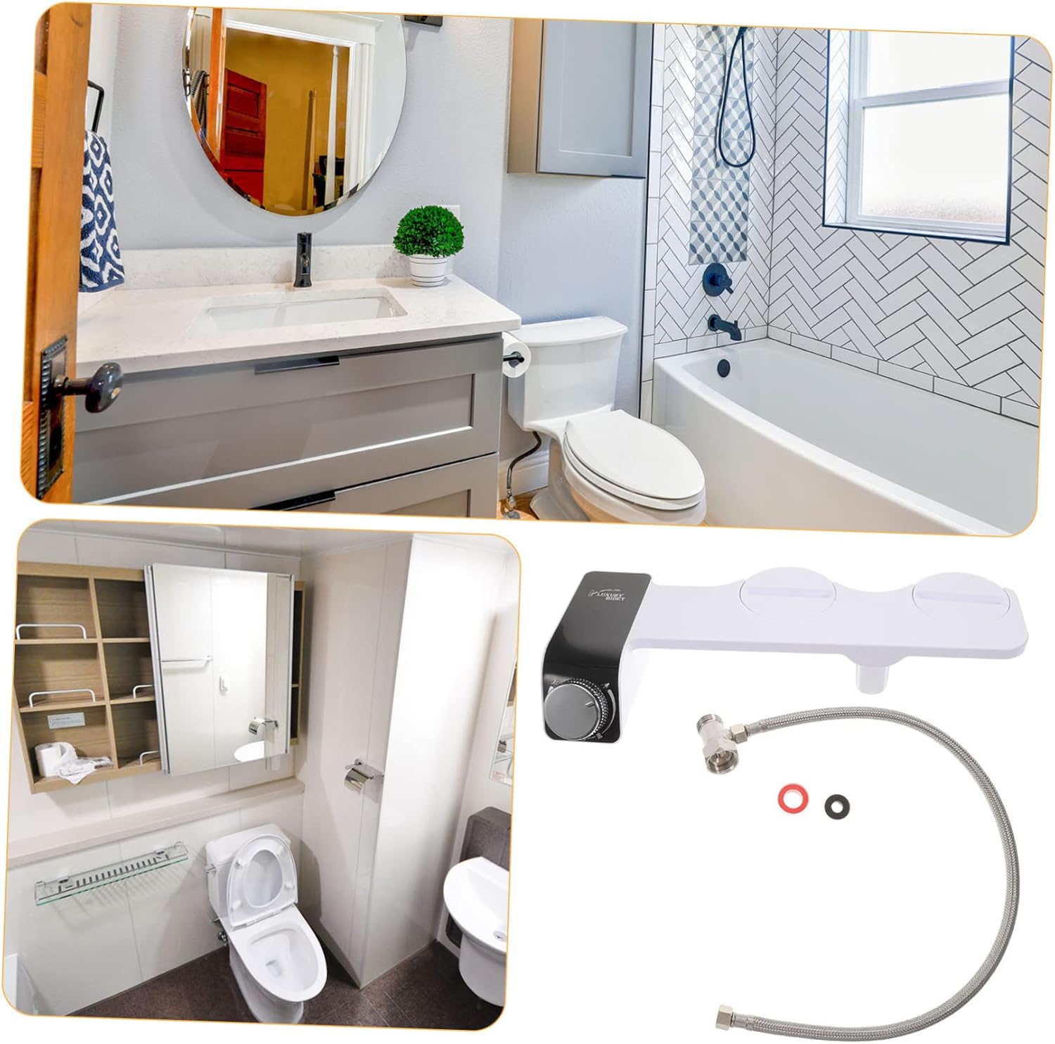 1Set Non Electric Bidet Attachment for Toilet Self Cleaning Dual for Compatible with Toilets for Use Easy to Install