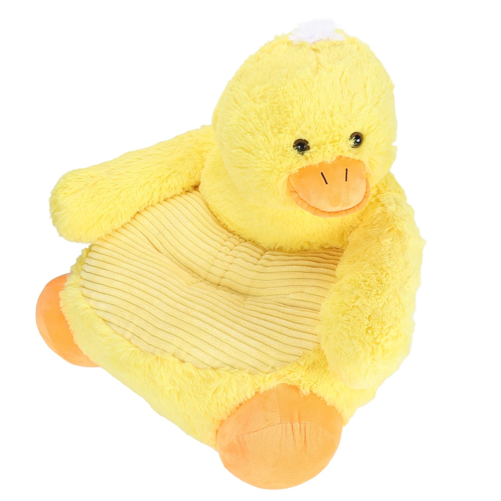 Alomejor Plush Seat Cushion with Backrest, Soft Yellow Chair