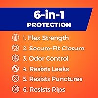 Vista 4 de Hefty - Bolsas de basura de cocina altas y ultra fuertes, aroma Citrus Twist, 13 galones, 80