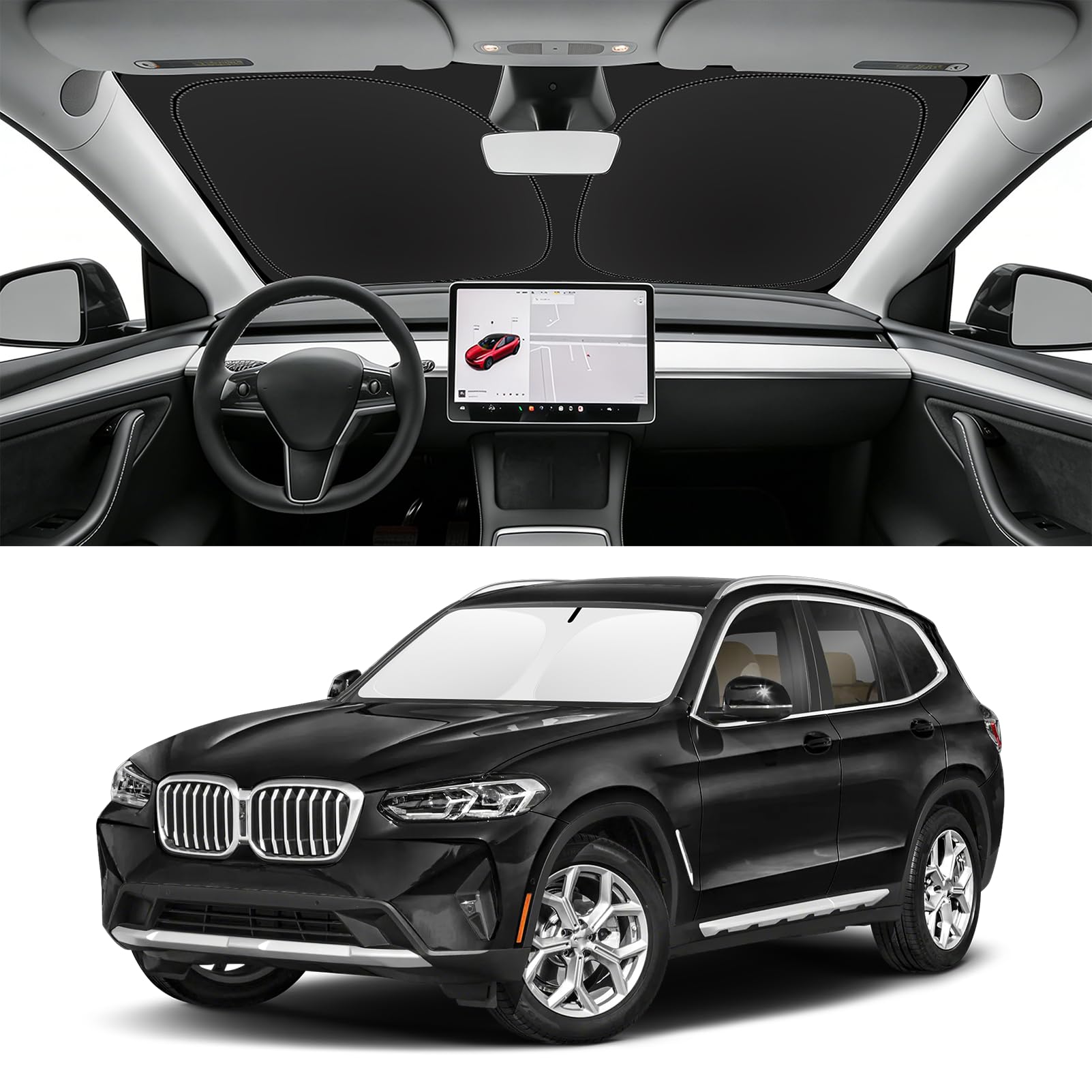 Custom Fit Windshield Sun Shade for BMW X3 2018-2026