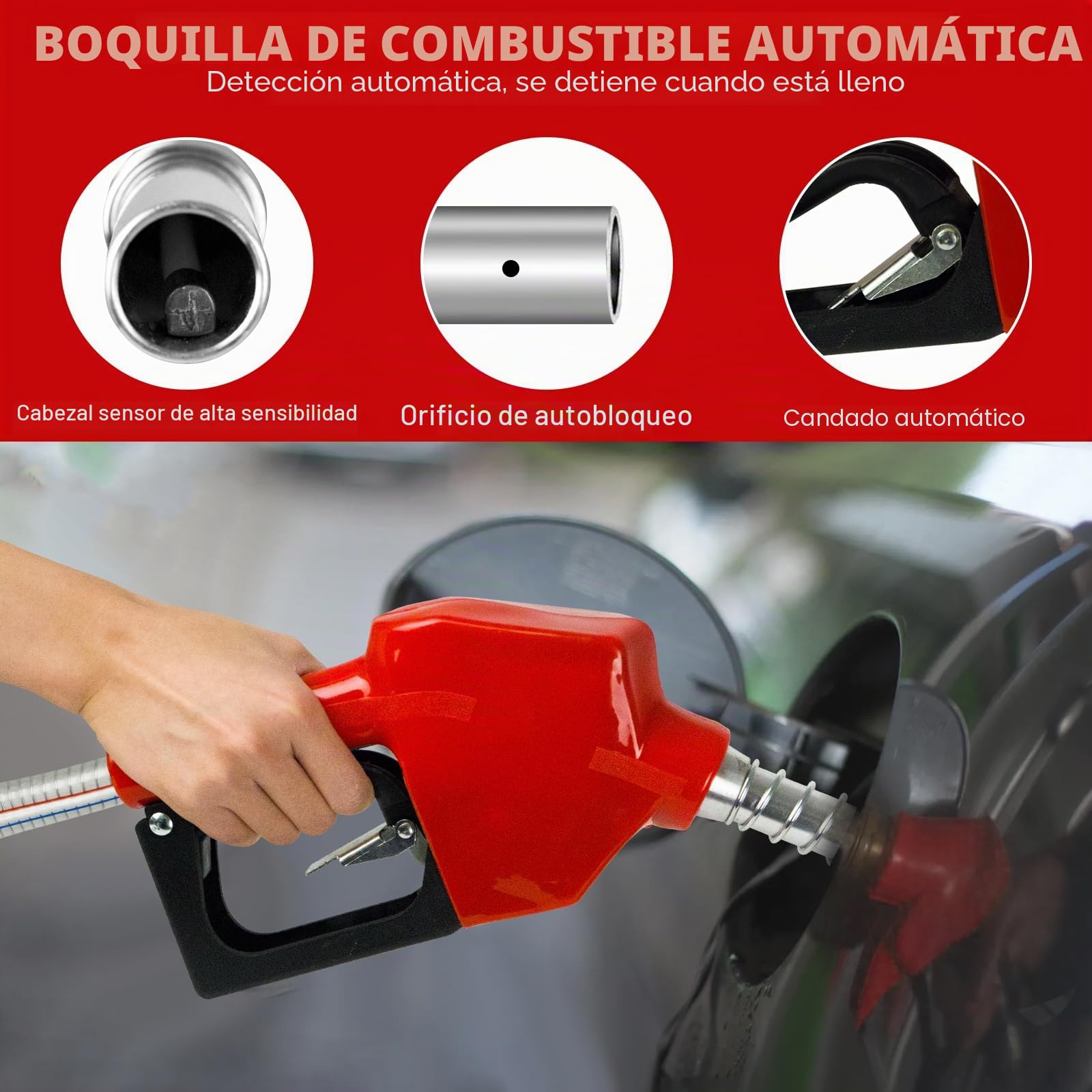 Eléctrica Bomba de Transferencia de Diesel, Bomba de transferencia | combustible, Bomba Extractora de Fluido Diesel, Inalámbrica, Autocebante, Portátil, 45L/Min, 260W, con1X4.0Ah Batería