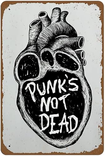 Punks Not Dead Print Anarchist Socialism Resist Eat The Rich Punk Anarchy Poster Prints Leftist Novelty Retro Vintage Auto License Plate Tin Sign
