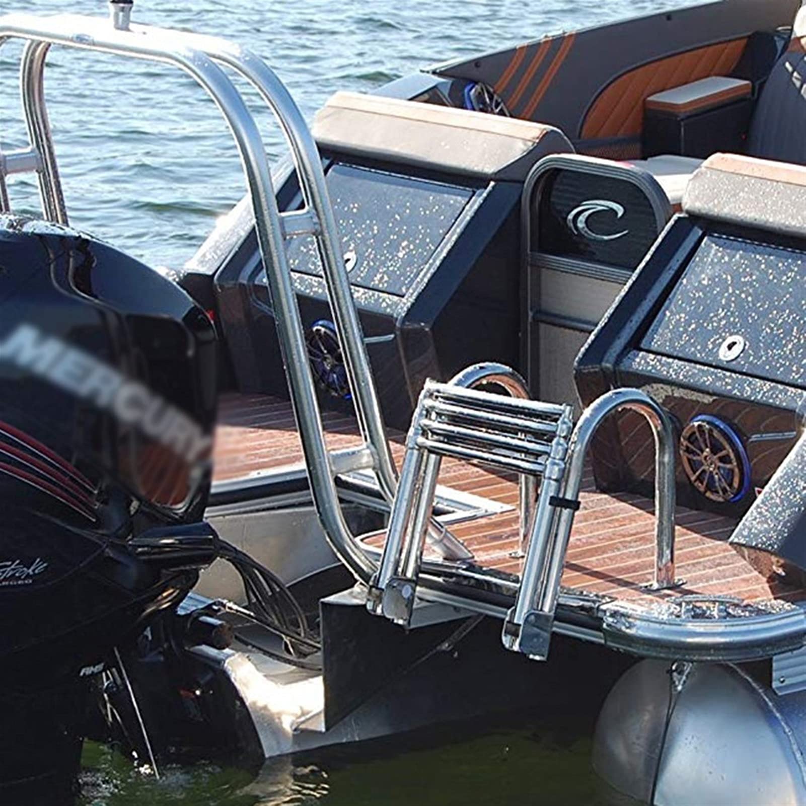 Échelle télescopique à 4 marches pour piscine et bateau marin ponton MObyat