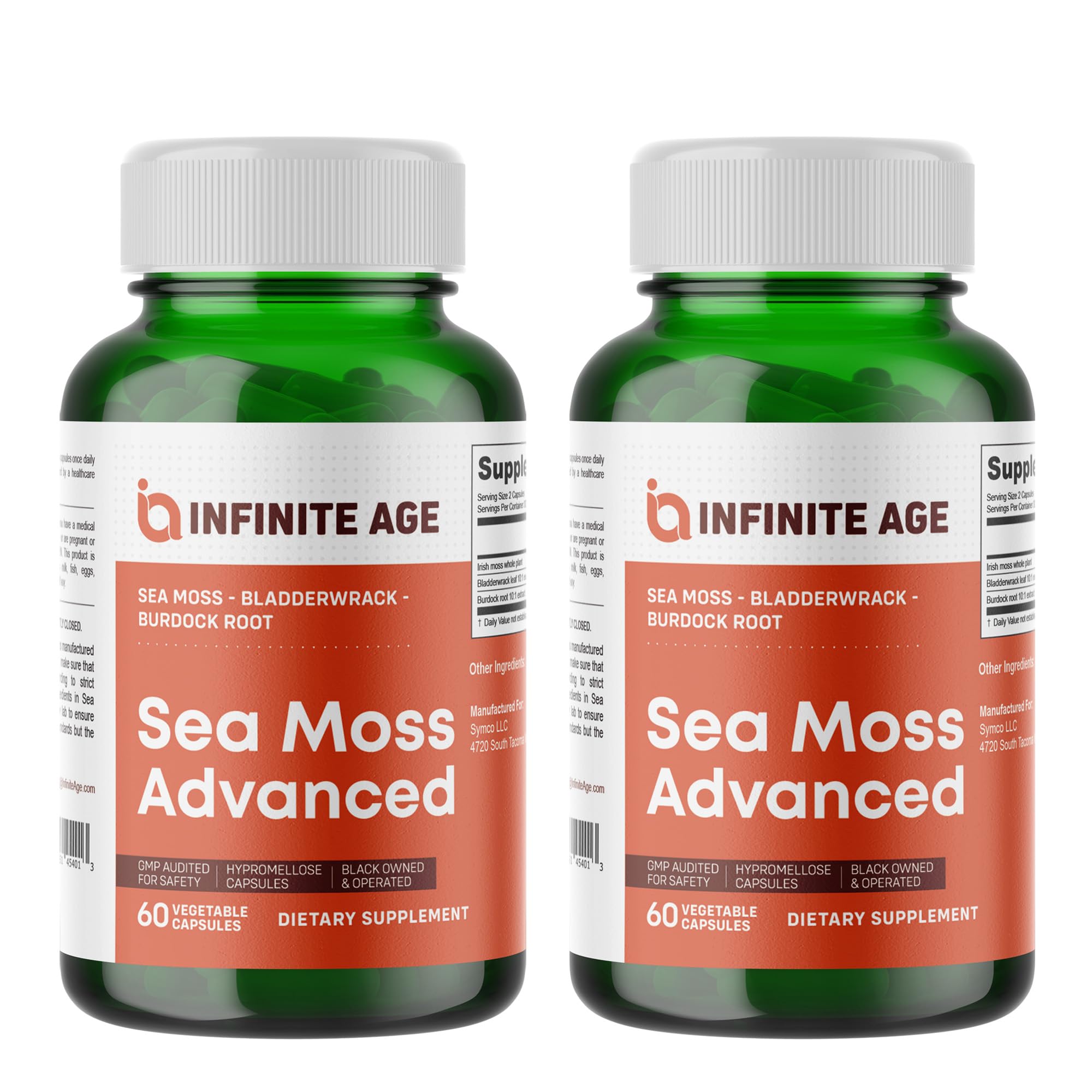 INFINITE AGE Sea Moss Capsules, 1250mg Irish Moss Blend - 60 Count — Amazon image 9