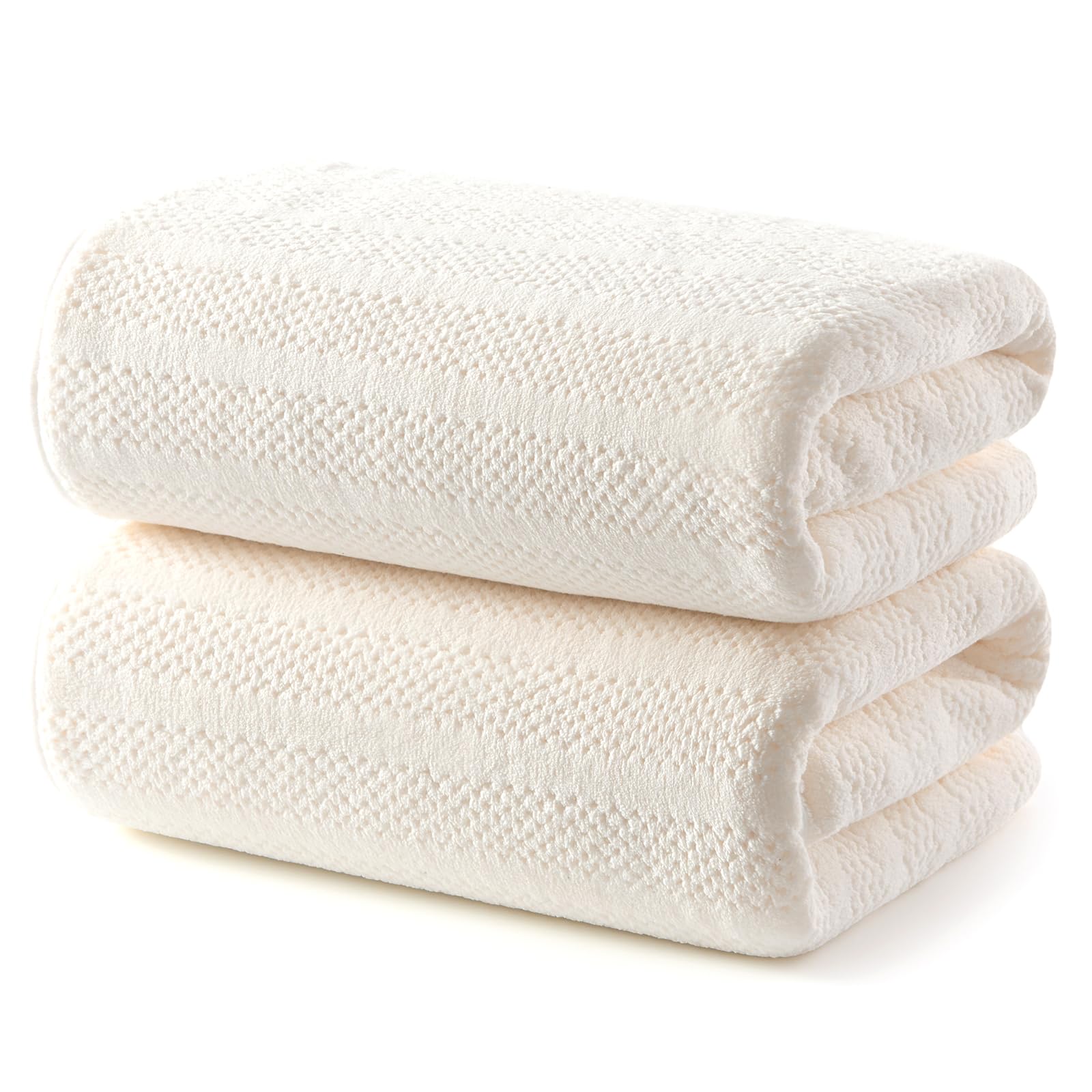 Photo 1 of ***missing 1***ecolook Microfiber Bath Towels Set of 2, 31 x 63 Inch Extra Large Bath Towel Set, Super Soft & Highly Absorbent, Quick Dry Lightweight Towels for Bathroom, Gym, Spa, Pool & Travel, Beige