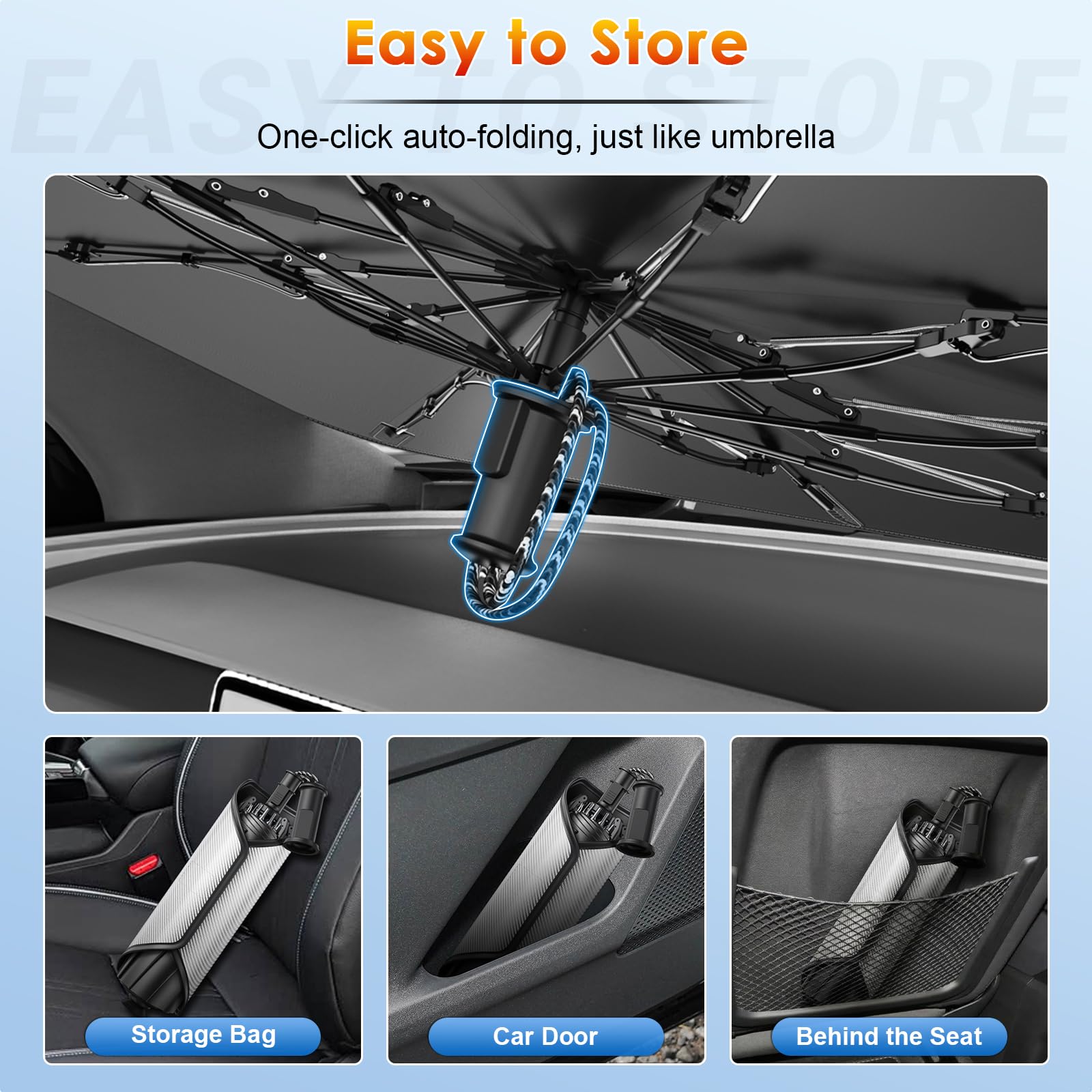 [2026 Aggiornamento] BSTW Compatibile con Renault Clio V 2020-2025 2026 Parasole Parabrezza, Parasole Pieghevole Automatico Design con Coulisse Isolamento Termico e Protezione UV Clio 5 Accessori