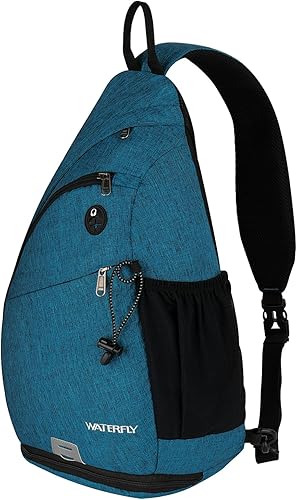 Miniatura 9 de WATERFLY - Mochila casual tipo bandolera, para llevar en el pecho, Azul, talla única