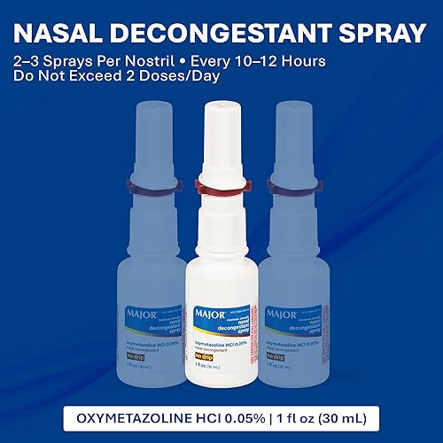 Miniatura 3 de MAJOR PHARMRUGBY Bomba Descongestionante nasal Spray 12hr Oxymetazoline HCL 0.05% 1.0 fl oz