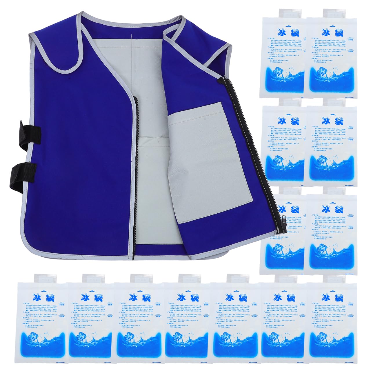 Garneck Gilet de Refroidissement pour Hommes et Femmes - Gilet Glacé avec Poches de Refroidissement pour Activités Estivales - Idéal pour la Pêche, le Cyclisme et le Jardinage - Gilet de Fraîcheur