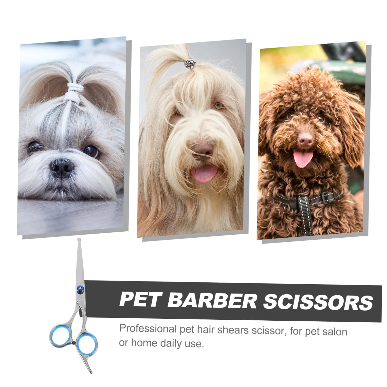 TOVINANNA Dog Hair Clippers for Grooming 2pcs Pet Hairdressing Scissors Round Head Professional Pet Hair Trimmer Handle