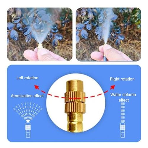 Miniatura 3 de Peoyoo - Sistema de riego de jardín de 82 pies con boquilla giratoria de nebulización y manguera de tubo de PVC para césped, jardín, patio,