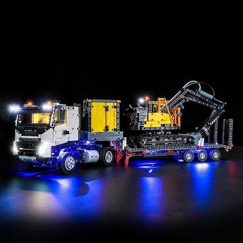 Kit d'éclairage LED, éclairage décoratif, compatible avec le camion Lego Volvo FMX 42175 Technic et l'excavatrice électrique EC230 (non inclus)