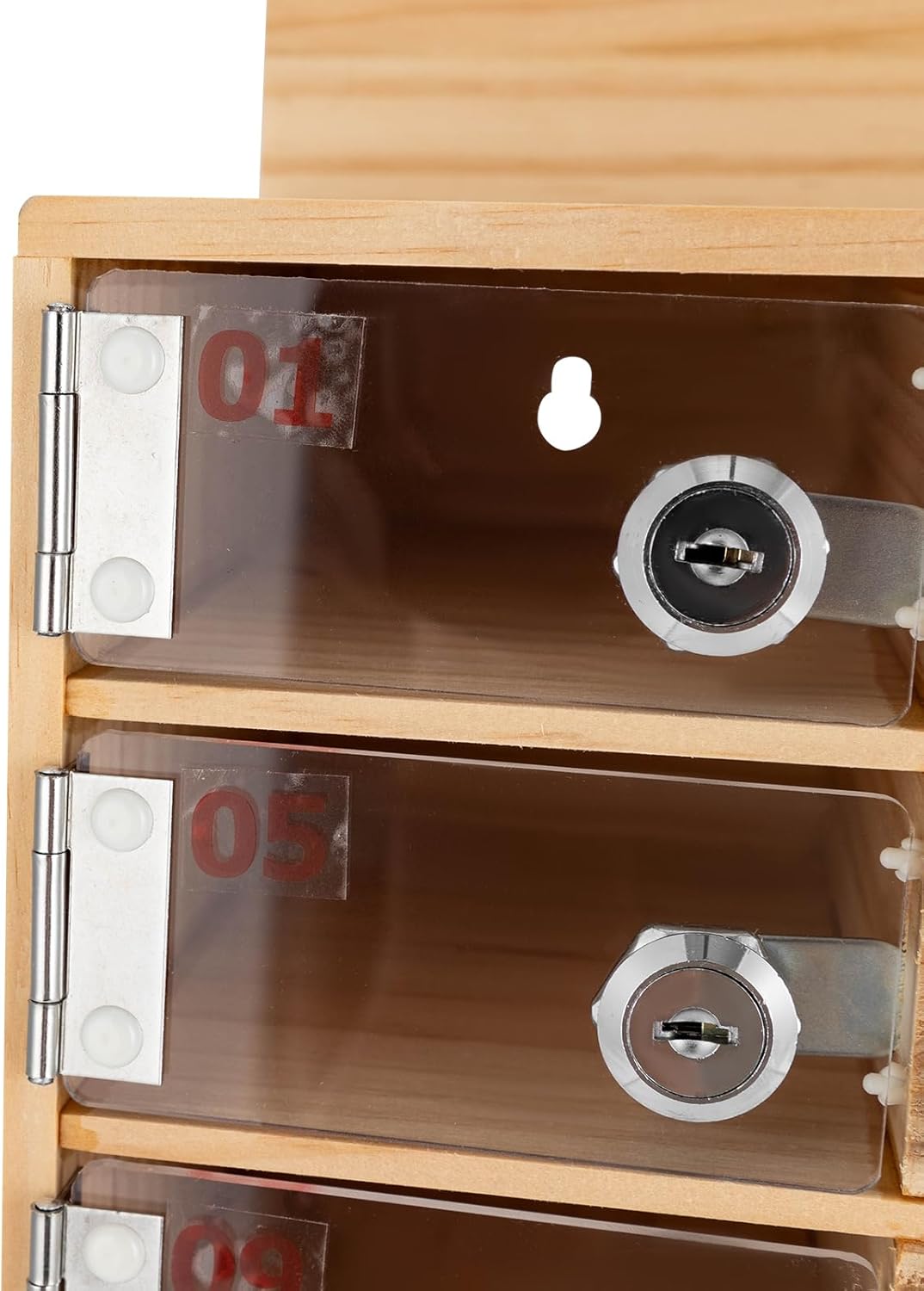 Mobile Phone Storage Box Transparent Acrylic Mobile Phone Security Locker with Key,20-Slot Cell Phone Storage Box - Secure Wooden & Acrylic Lockers for Classroom, Office & School Use - Locka