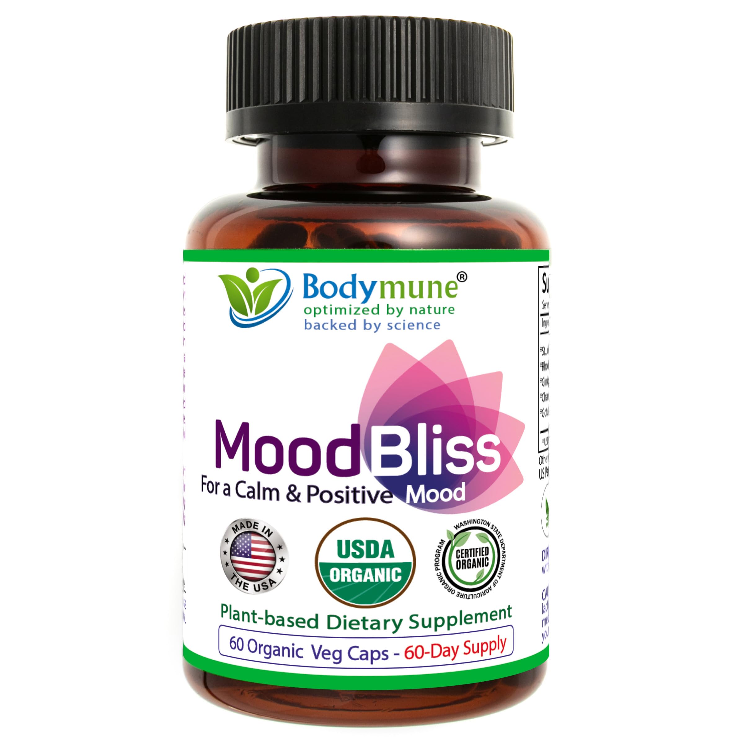 Bodymune MoodBliss – Organic Mood Support & Stress Resilience Supplement — Amazon image 2