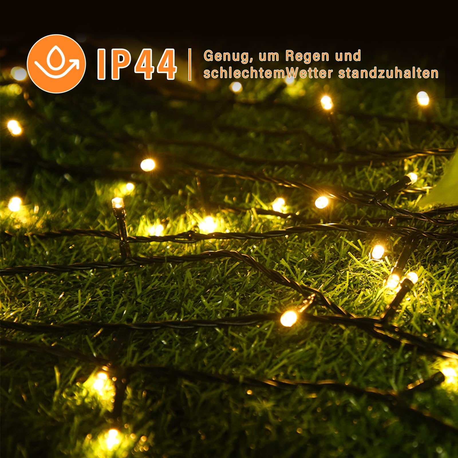 Lichterkette außen und innen,100M 1000 Led Cluster Lichterkette IP44 wasserdicht, 8 Beleuchtungsmodi - für Garten, Balkon, Hochzeit, Weihnachten & Wohnzimmerdekoration