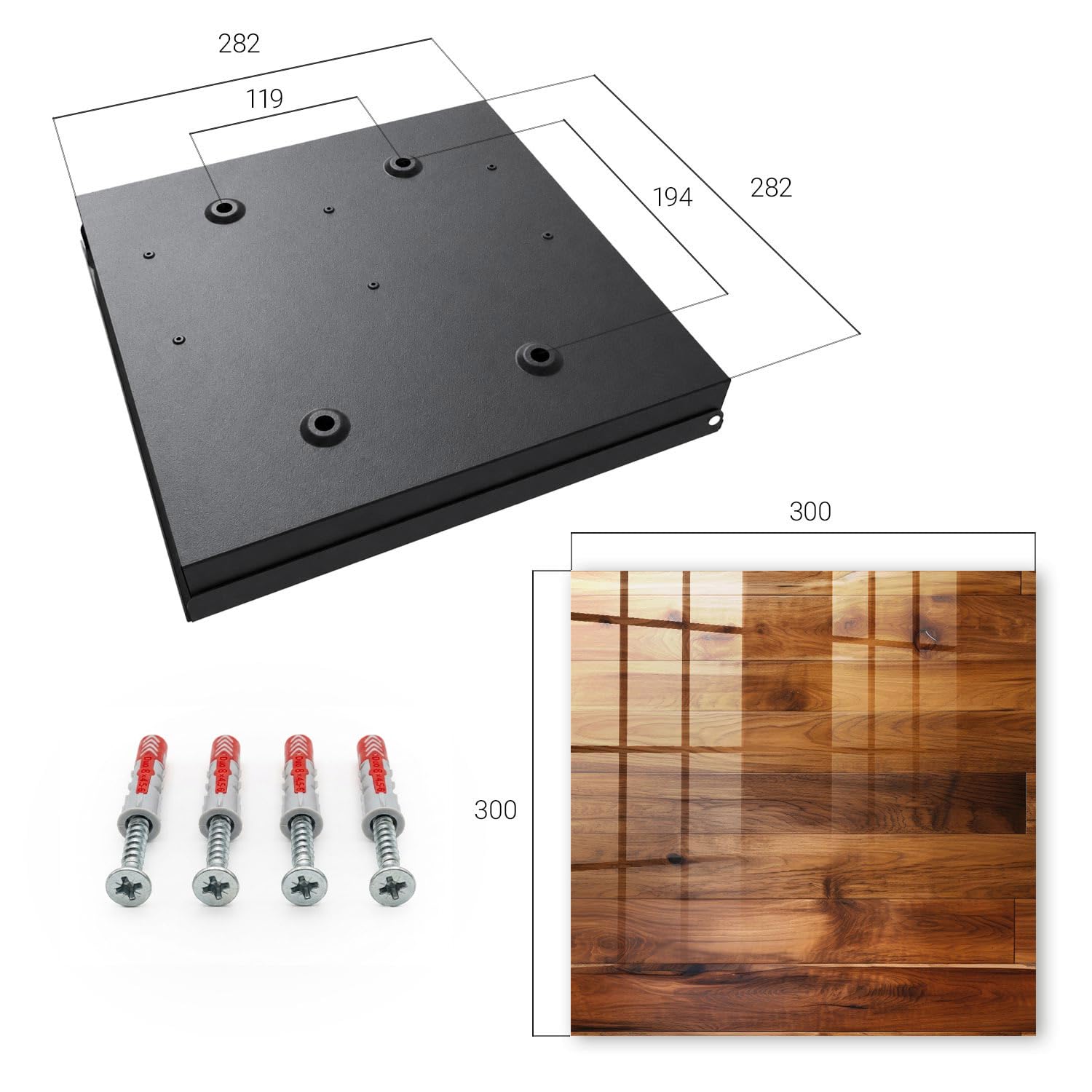 Cassetta portachiavi 30x30 cm Tavole di legno Porta Destra Nero | Appendiabiti | Bacheca | Vetrinetta | Nicchia | Casellario | Armadio | Gancio | Quadro | Mobiletto | Contenitore | Supporto