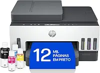 Impressora Multifuncional HP Smart Tank 754 Tanque de Tinta Colorida Wi-Fi Scanner Duplex, Bluetooth. Funções: Imprimir, Copiar, Digitalizar. Cor: Branco (2H0A6A#AK4)