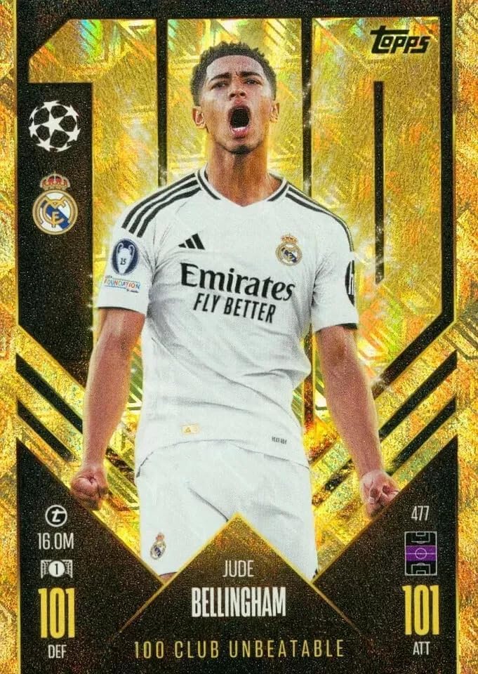 Generic Match Attax 2024 2025 100 Club Jude Bellingham Trading Card (1)