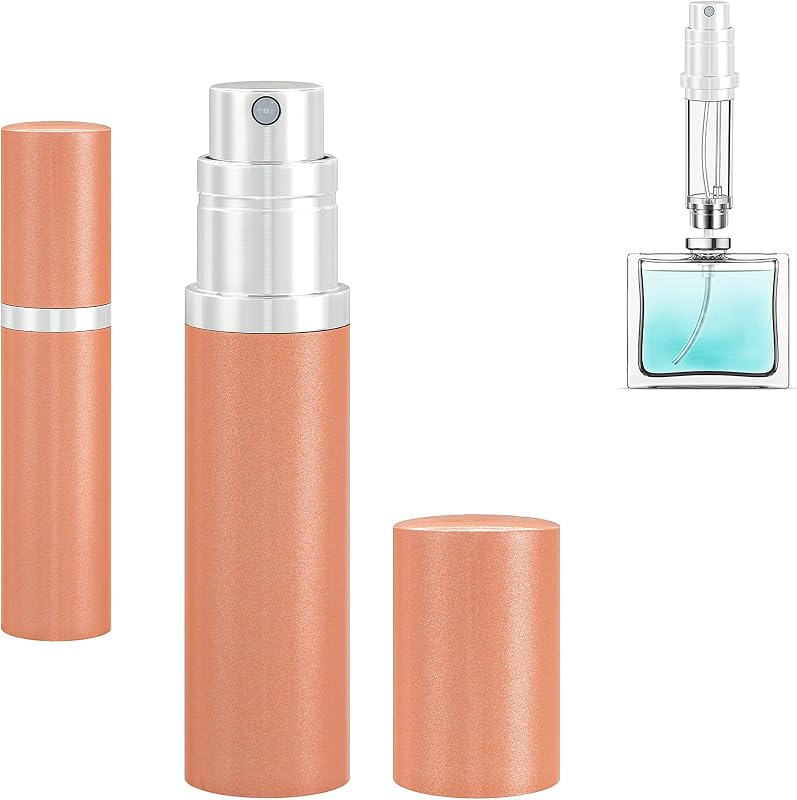Frasco atomizador recarregável para perfume Qavhun 5 mL laranja