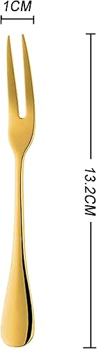 Miniatura 2 de Comicfs Tenedores de acero inoxidable de 20 piezas, 5.3 pulgadas, tenedores de cangrejo para mariscos, tenedores de 2 puntas, para aperitivos,