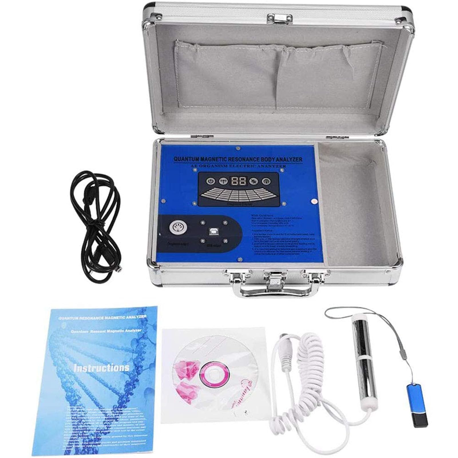 Analizador Magnético de Resonancia Cuántica, Analizador de Detector Cuántico Saludable Profesional para Todo el Cuerpo, Rápidamente para el Análisis de Salud en el Hogar