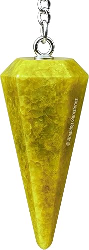 Vista 33 de Péndulo de cristal para adivinación - Cristales de radiestesia certificados y piedras curativas para el equilibrio del chakra y meditación - Mejora