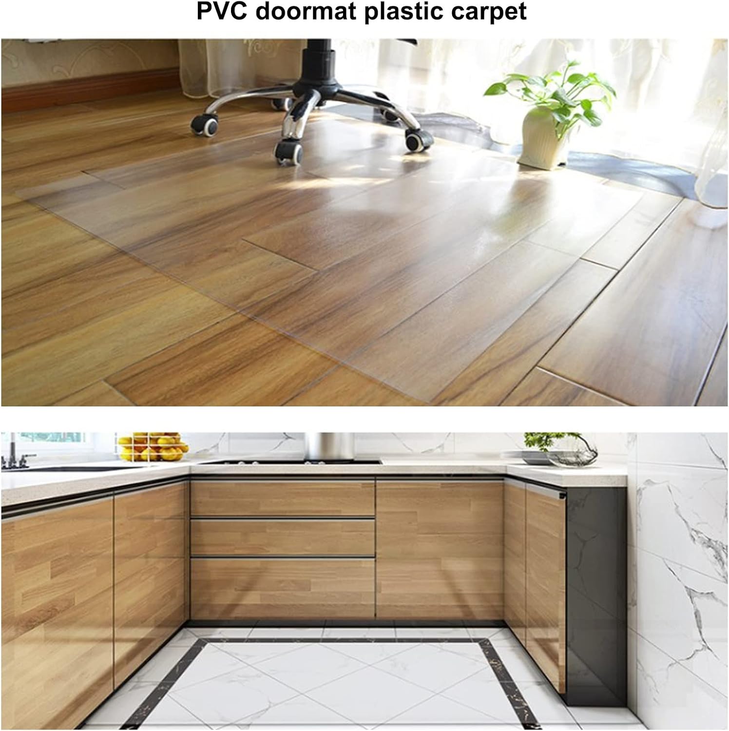 Clear Plastic Carpet Runners Protector Hallway Area Rug, Floor Protector Mat PVC Non-Slip Protector Mat, for Home Office Hard Floor Anti Scratch - Thickness 1mm (Size : 90x600cm)