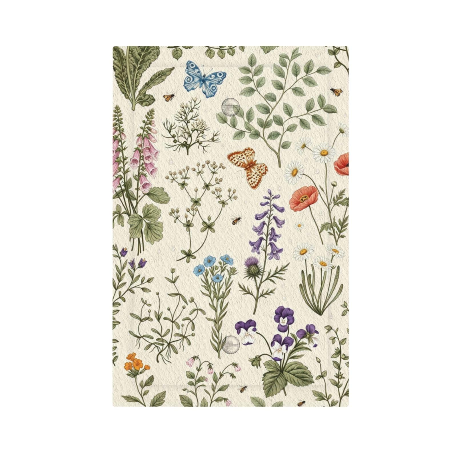 Dwbguo Decorative Light Switch Plate Covers Vintage Botanical Wildflower 1 Gang No Device Cottagecore Vintage Floral Single Blank Outlet Covers Wall Plate Light Switch Covers Home Decor